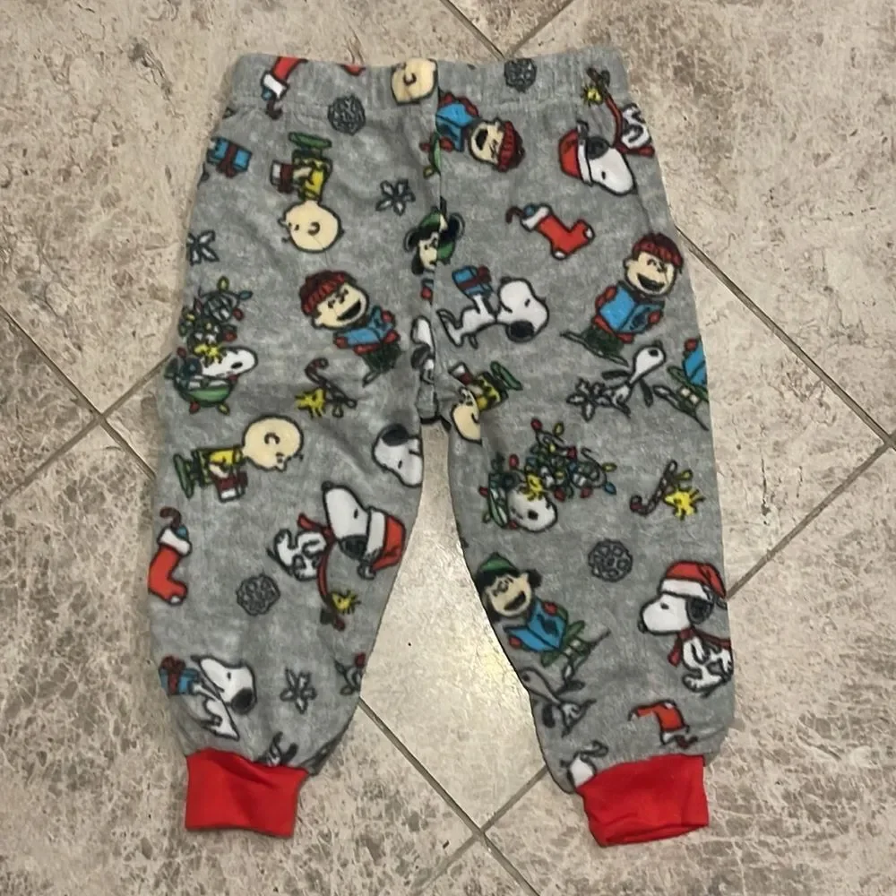 Jammie’s For Your Families Peanuts Fa La La Pajama PJ Set NEW Size 2T